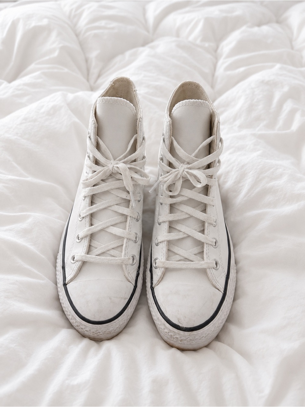 Converse White High-Top Platform Sneakers - Picture 2 of 3